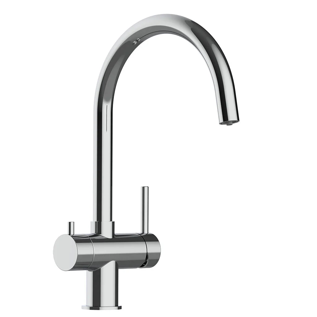 Der Alvito 3 Wege Wasserhahn Furore aus Edelstahl Glänzend für Osmoseanlagen: Als Freisteller von Seite