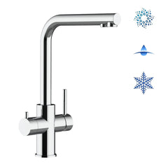 Viziotechnik 5-Wege-Wasserhahn – L-Auslauf – Edelstahl hochglanz – VZFX511100