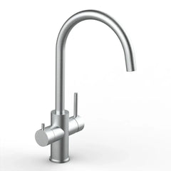 Viziotechnik 5-Wege-Wasserhahn – U-Auslauf – Edelstahl gebürstet – VZFX511380