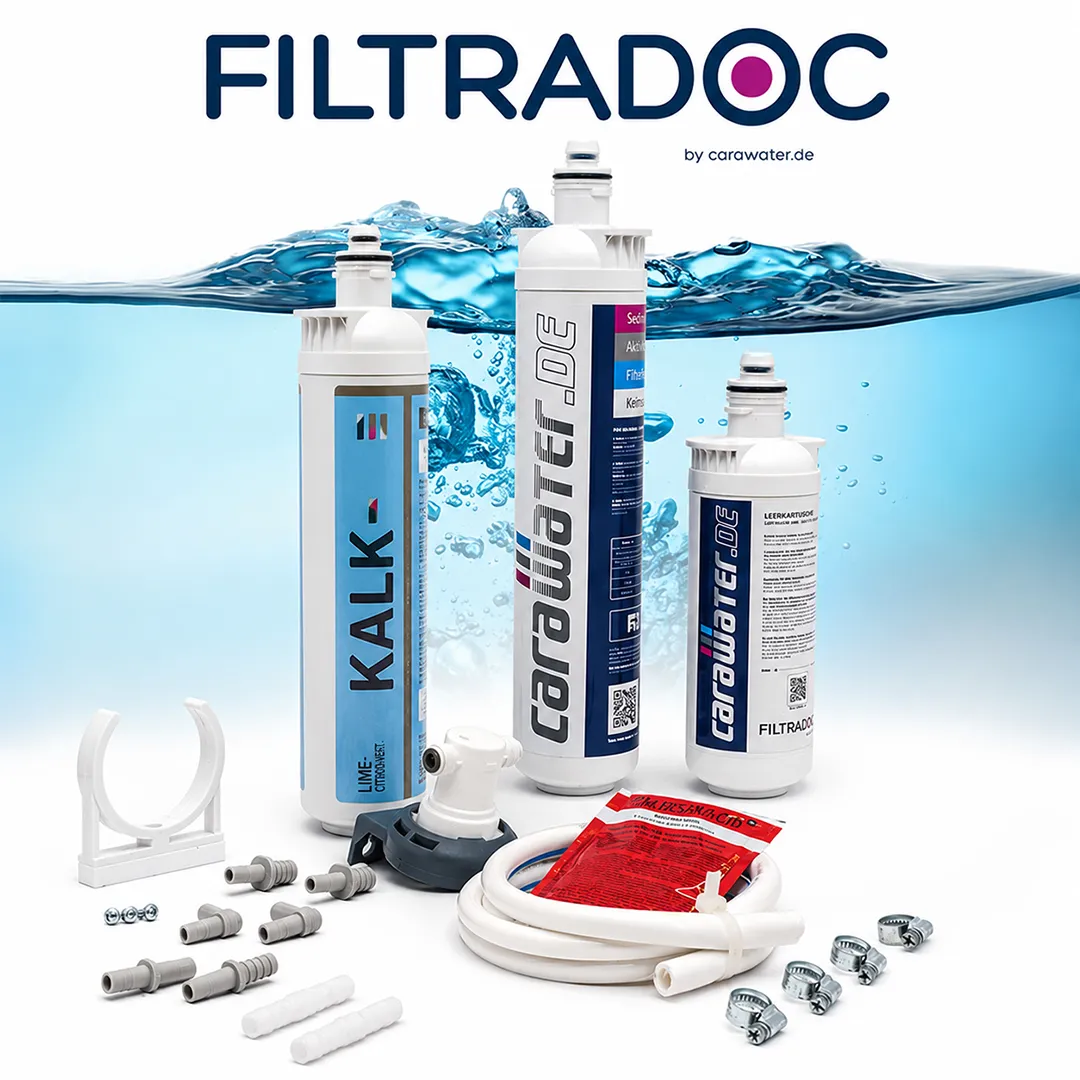 Carawater Wasserfilter Wohnmobil Filtradoc L - Durchfluss 60.000 Liter - mit Kalkfilter - als Freisteller