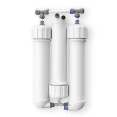 3 Membranen mit Gehäuse für PI-Power Compact 450 Osmoseanlage – Ersatzfilter 150 GPD - präsentiert liegend von oben als Freisteller