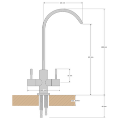 2 Wege Wasserhahn von mainwasserfilter.com – Edelstahl massiv