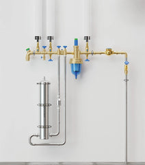 Installationsbild von der Evodrop Evodescale Hauswasseranlage für biologische Entkalkung 