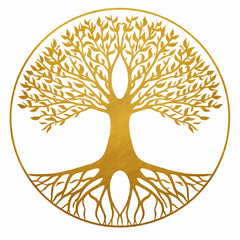 Alladin Karaffe 1,3l Gold - Lebensbaum - mundgeblasen