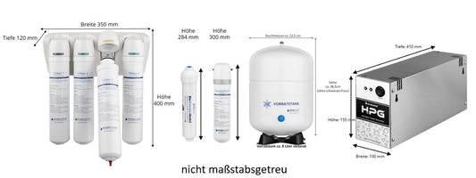 Wasserfiltersystem Futura mit HPG für Wasserstoffwasser - mainwasserfilter.com