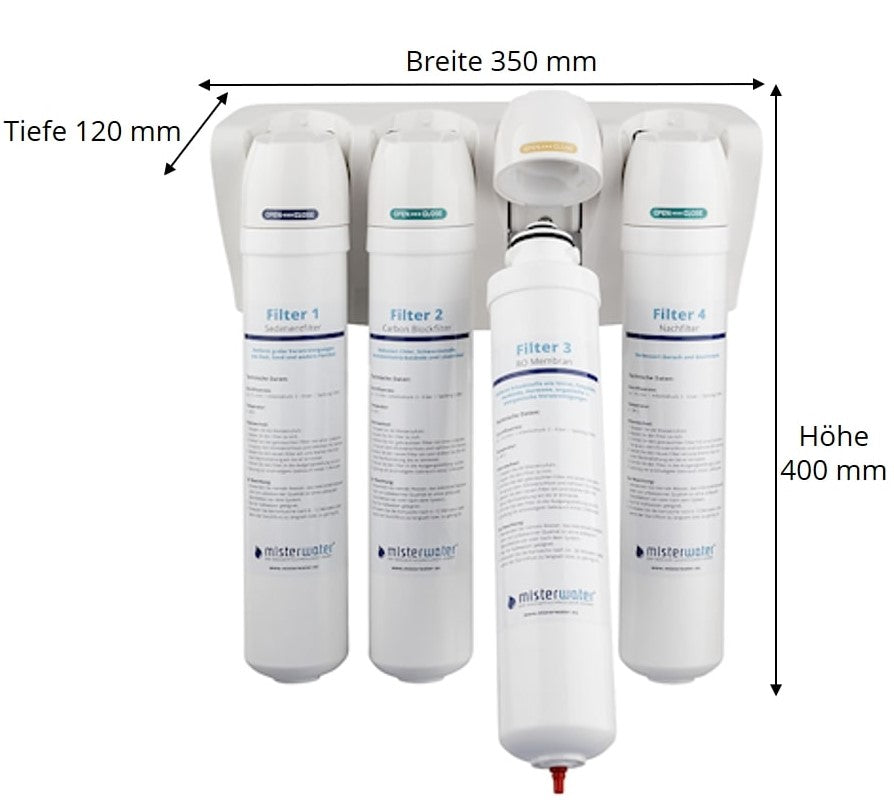 Wasserfiltersystem Futura mit HPG für Wasserstoffwasser - mainwasserfilter.com