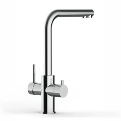 Viziotechnik 5-Wege-Wasserhahn –  L-Auslauf – Edelstahl hochglanz – VZFX511100