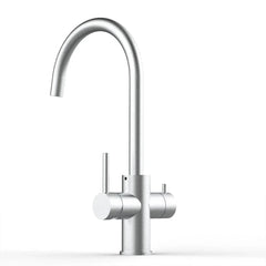 Viziotechnik 5-Wege-Wasserhahn –  U-Auslauf – Edelstahl gebürstet – VZFX511380