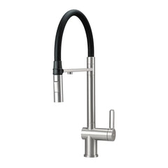 Alvito 3 Wege Wasserhahn aus Edelstahl matt mit ausziehbarer Handbrause - als Freisteller