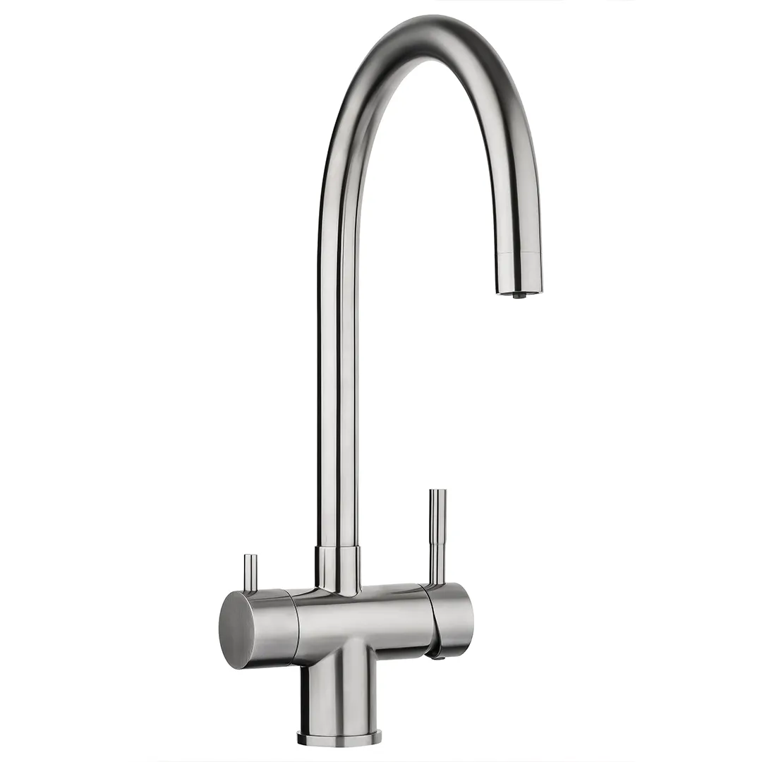 Der ARES 3-Wege-Wasserhahn aus Edelstahl für Osmoseanlagen: Als Freisteller