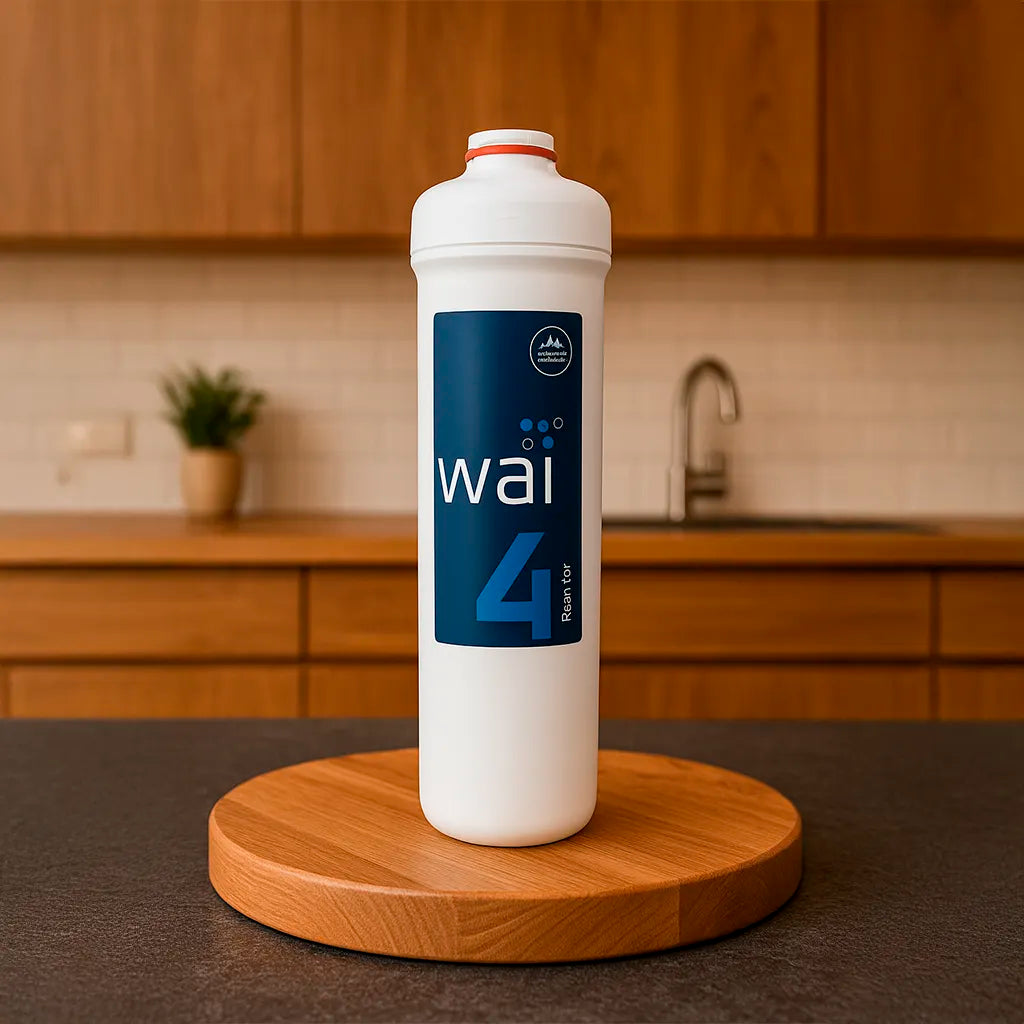Maunawai Osmose Ersatzfilter Stufe 4 (PI-Filter) für PiConnect wai - stehend in einer warmen Küche