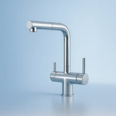 Evodrop 416 – 4-Wege Wasserhahn mit ausziehbarer Brause – Messing verchromt