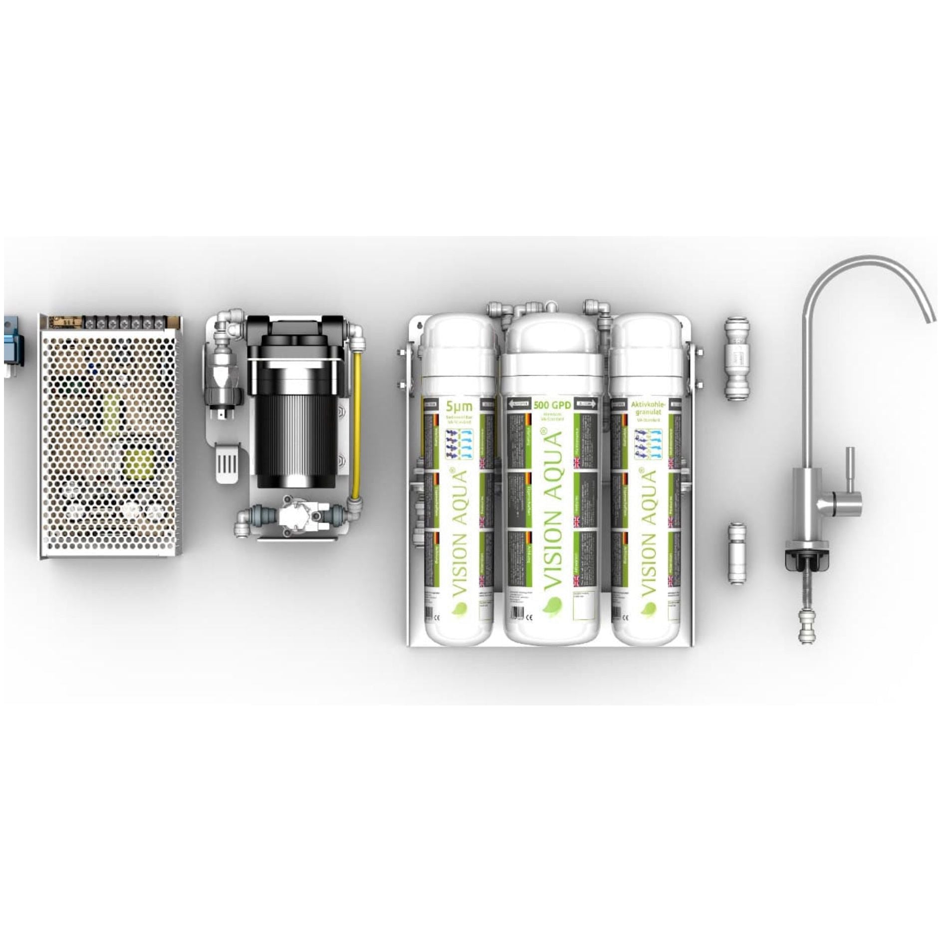VisionAqua, Oudoor Reiseanlage Umkehrosmose Wasserfilter, Trinkwasser, Haltbares Wasser